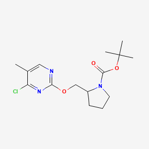 tert-Butyl 2-(((4-chloro-5-methylpyrimidin-2-yl)oxy)methyl)pyrrolidine-1-carboxylate - 1289385-82-5