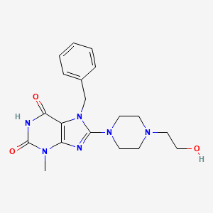 7-benzyl-8-(4-(2-hydroxyethyl)piperazin-1-yl)-3-methyl-1H-purine-2,6(3H,7H)-dione - 378199-06-5