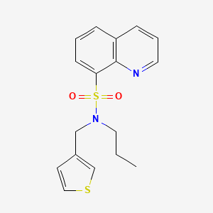 N-propyl-N-(thiophen-3-ylmethyl)quinoline-8-sulfonamide - 1797872-78-6