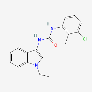 1-(3-chloro-2-methylphenyl)-3-(1-ethyl-1H-indol-3-yl)urea - 923095-53-8
