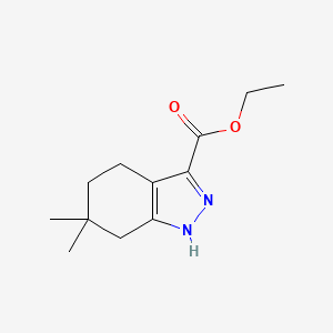 6,6-Dimethyl-4,5,6,7-tetrahydro-1H-indazole-3-carboxylic acid ethyl ester - 1233243-56-5