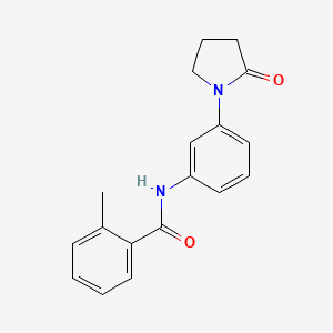 2-methyl-N-(3-(2-oxopyrrolidin-1-yl)phenyl)benzamide - 922950-35-4