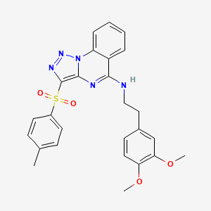 N-[2-(3,4-DIMETHOXYPHENYL)ETHYL]-3-(4-METHYLBENZENESULFONYL)-[1,2,3]TRIAZOLO[1,5-A]QUINAZOLIN-5-AMINE - 887221-38-7