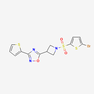 5-(1-((5-Bromothiophen-2-yl)sulfonyl)azetidin-3-yl)-3-(thiophen-2-yl)-1,2,4-oxadiazole - 1327316-42-6