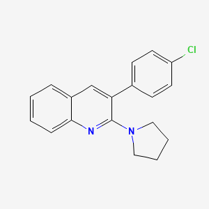 3-(4-Chlorophenyl)-2-(1-pyrrolidinyl)quinoline - 339102-80-6