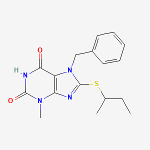 7-benzyl-8-(sec-butylthio)-3-methyl-1H-purine-2,6(3H,7H)-dione - 327170-26-3