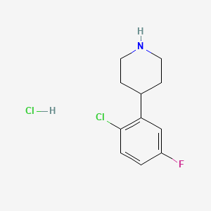 4-(2-Chloro-5-fluorophenyl)piperidine Hydrochloride - 1821329-21-8