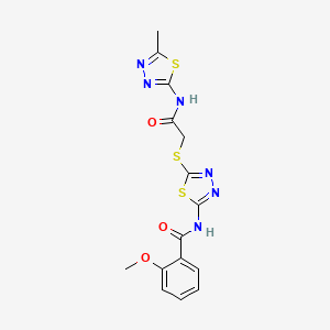 2-methoxy-N-[5-({[(5-methyl-1,3,4-thiadiazol-2-yl)carbamoyl]methyl}sulfanyl)-1,3,4-thiadiazol-2-yl]benzamide - 392319-15-2