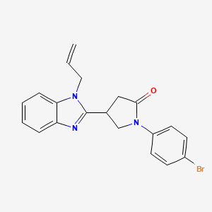 4-(1-allyl-1H-benzo[d]imidazol-2-yl)-1-(4-bromophenyl)pyrrolidin-2-one - 847395-40-8