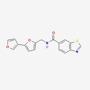 N-({[2,3'-bifuran]-5-yl}methyl)-1,3-benzothiazole-6-carboxamide - 2097936-98-4