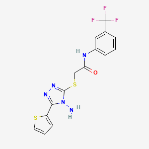 2-{[4-amino-5-(thiophen-2-yl)-4H-1,2,4-triazol-3-yl]sulfanyl}-N-[3-(trifluoromethyl)phenyl]acetamide - 886928-82-1
