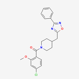 1-(4-Chloro-2-methoxybenzoyl)-4-[(3-phenyl-1,2,4-oxadiazol-5-yl)methyl]piperidine - 1775314-06-1