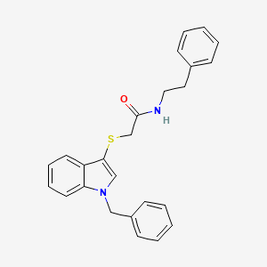 2-((1-benzyl-1H-indol-3-yl)thio)-N-phenethylacetamide - 851412-26-5