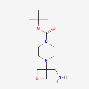 Tert-butyl 4-[3-(aminomethyl)oxetan-3-yl]piperazine-1-carboxylate - 1780885-59-7