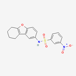 3-nitro-N-(6,7,8,9-tetrahydrodibenzo[b,d]furan-2-yl)benzenesulfonamide - 305374-14-5