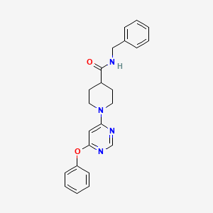 N-benzyl-1-(6-phenoxypyrimidin-4-yl)piperidine-4-carboxamide - 1251549-57-1