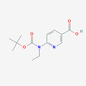 6-(tert-Butoxycarbonyl-ethyl-amino)-nicotinic acid - 1187368-46-2