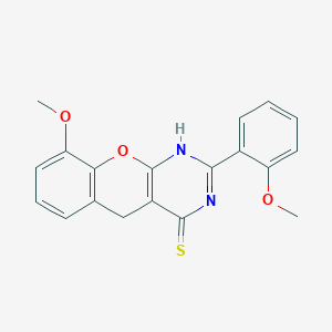 9-methoxy-2-(2-methoxyphenyl)-3H,4H,5H-chromeno[2,3-d]pyrimidine-4-thione - 866864-78-0