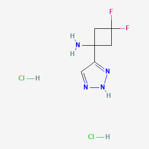 3,3-difluoro-1-(1H-triazol-5-yl)cyclobutanamine;dihydrochloride - 2316459-16-0