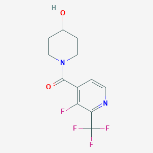 1-[3-Fluoro-2-(trifluoromethyl)pyridine-4-carbonyl]piperidin-4-OL - 2126176-86-9