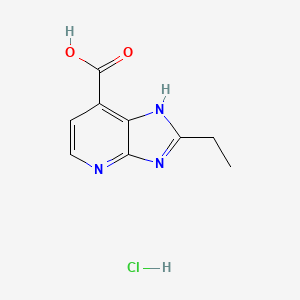2-ethyl-3H-imidazo[4,5-b]pyridine-7-carboxylic acid hydrochloride - 2138159-42-7