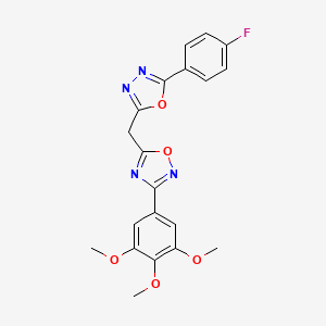 5-{[5-(4-Fluorophenyl)-1,3,4-oxadiazol-2-yl]methyl}-3-(3,4,5-trimethoxyphenyl)-1,2,4-oxadiazole - 1251687-34-9