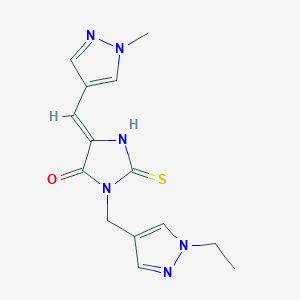 1-((1-Ethyl-1H-pyrazol-4-yl)methyl)-2-mercapto-4-((1-methyl-1H-pyrazol-4-yl)methylene)-1H-imidazol-5(4H)-one - 1005683-41-9