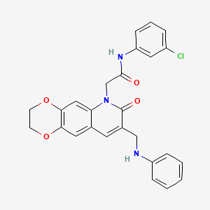 N-(3-chlorophenyl)-2-{7-oxo-8-[(phenylamino)methyl]-2H,3H,6H,7H-[1,4]dioxino[2,3-g]quinolin-6-yl}acetamide - 894549-28-1