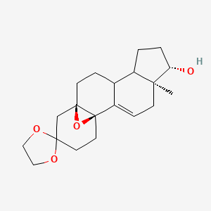 (5R,10R,13S,17S)-13-methyl-1,2,4,6,7,8,12,13,14,15,16,17-dodecahydrospiro[5,10-epoxycyclopenta[a]phenanthrene-3,2'-[1,3]dioxolan]-17-ol - 39931-89-0