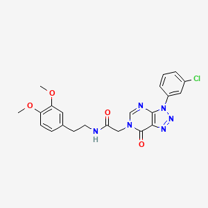 2-(3-(3-chlorophenyl)-7-oxo-3H-[1,2,3]triazolo[4,5-d]pyrimidin-6(7H)-yl)-N-(3,4-dimethoxyphenethyl)acetamide - 863019-66-3