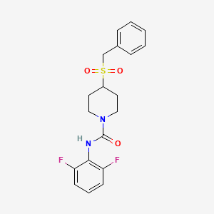 4-(benzylsulfonyl)-N-(2,6-difluorophenyl)piperidine-1-carboxamide - 2034609-13-5