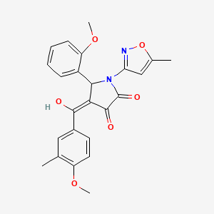 3-hydroxy-4-(4-methoxy-3-methylbenzoyl)-5-(2-methoxyphenyl)-1-(5-methylisoxazol-3-yl)-1H-pyrrol-2(5H)-one - 618873-75-9