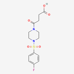 4-[4-(4-Fluorobenzenesulfonyl)piperazin-1-yl]-4-oxobutanoic acid - 893725-64-9