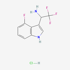 2,2,2-trifluoro-1-(4-fluoro-1H-indol-3-yl)ethan-1-amine hydrochloride - 1909306-15-5