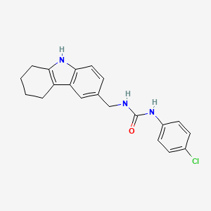1-(4-chlorophenyl)-3-((2,3,4,9-tetrahydro-1H-carbazol-6-yl)methyl)urea - 852140-77-3