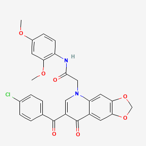 2-[7-(4-chlorobenzoyl)-8-oxo-2H,5H,8H-[1,3]dioxolo[4,5-g]quinolin-5-yl]-N-(2,4-dimethoxyphenyl)acetamide - 866342-04-3