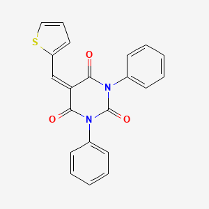 1,3-diphenyl-5-[(thiophen-2-yl)methylidene]-1,3-diazinane-2,4,6-trione - 1023431-52-8