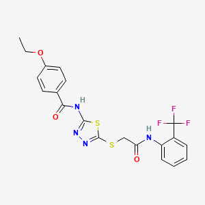 4-ethoxy-N-{5-[({[2-(trifluoromethyl)phenyl]carbamoyl}methyl)sulfanyl]-1,3,4-thiadiazol-2-yl}benzamide - 392297-13-1