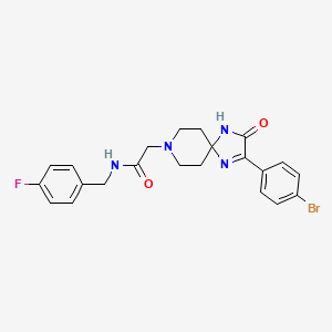 2-[2-(4-bromophenyl)-3-oxo-1,4,8-triazaspiro[4.5]dec-1-en-8-yl]-N-[(4-fluorophenyl)methyl]acetamide - 1189893-13-7