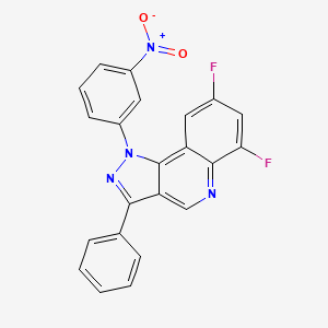 6,8-difluoro-1-(3-nitrophenyl)-3-phenyl-1H-pyrazolo[4,3-c]quinoline - 901044-07-3