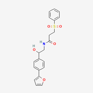 3-(benzenesulfonyl)-N-{2-[4-(furan-2-yl)phenyl]-2-hydroxyethyl}propanamide - 2097897-80-6