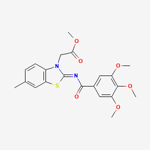 (Z)-methyl 2-(6-methyl-2-((3,4,5-trimethoxybenzoyl)imino)benzo[d]thiazol-3(2H)-yl)acetate - 897616-80-7
