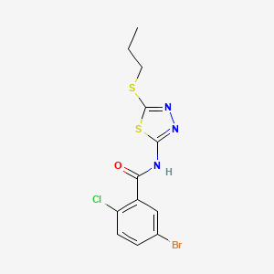 5-bromo-2-chloro-N-[5-(propylsulfanyl)-1,3,4-thiadiazol-2-yl]benzamide - 391875-29-9