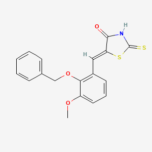 (5Z)-5-{[2-(benzyloxy)-3-methoxyphenyl]methylidene}-2-sulfanylidene-1,3-thiazolidin-4-one - 1287651-60-8