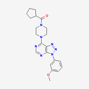 1-cyclopentanecarbonyl-4-[3-(3-methoxyphenyl)-3H-[1,2,3]triazolo[4,5-d]pyrimidin-7-yl]piperazine - 1005306-91-1