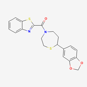 (7-(Benzo[d][1,3]dioxol-5-yl)-1,4-thiazepan-4-yl)(benzo[d]thiazol-2-yl)methanone - 1706301-78-1