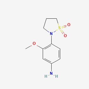 2-(4-amino-2-methoxyphenyl)-1$l^{6},2-thiazolidine-1,1-dione - 927995-89-9
