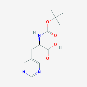 (2R)-2-{[(tert-butoxy)carbonyl]amino}-3-(pyrimidin-5-yl)propanoic acid - 1354970-54-9