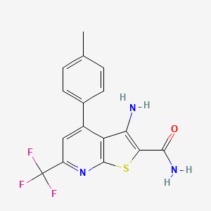 3-Amino-4-(p-tolyl)-6-(trifluoromethyl)thieno[2,3-b]pyridine-2-carboxamide - 832737-65-2