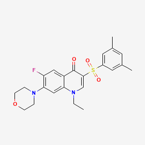 3-(3,5-dimethylbenzenesulfonyl)-1-ethyl-6-fluoro-7-(morpholin-4-yl)-1,4-dihydroquinolin-4-one - 892788-71-5
